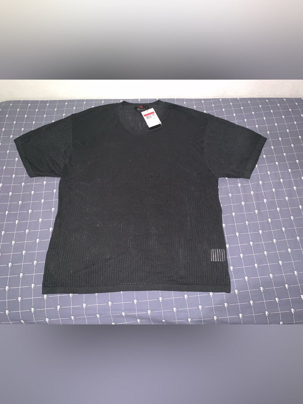 Nike Air Jordan Men's Knit Football Jersey Black HQ0766-045 Size: Large